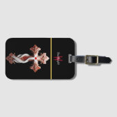 Harmonisches Mischkreuz mit Rot-Weiß-Design Gepäckanhänger (Vorderseite (Horizontal))