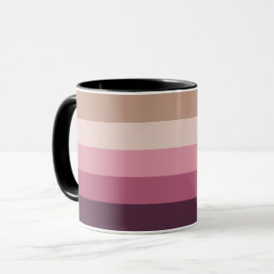 Harmonisches neutrales rosa Farbverlauf-Horizontal Tasse