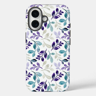 Harmonisches Wasserfarben-Blatt-Design iPhone 16 Hülle