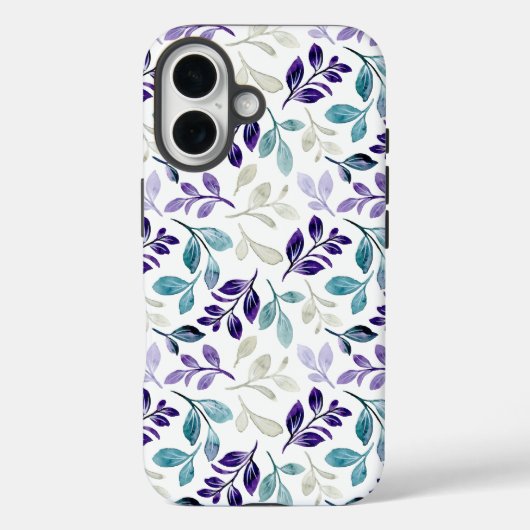  Harmonisches Wasserfarben-Blatt-Design  Case-Mate iPhone Hülle (Rückseite)