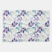 Harmonisches Wasserfarben-Blatt-Design Geschirrtuch (Horizontal)