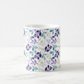 Harmonisches Wasserfarben-Blatt-Design Kaffeetasse (Mittel)