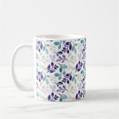 Harmonisches Wasserfarben-Blatt-Design Kaffeetasse (Links)