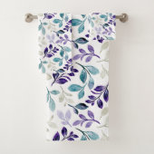  Harmonisches Wasserfarben-Blattdesign  Badhandtuch Set (Insitu)