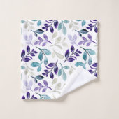  Harmonisches Wasserfarben-Blattdesign  Badhandtuch Set (Waschlappen)