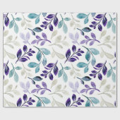  Harmonisches Wasserfarben-Blattdesign  Geschenkpapier (Flach)