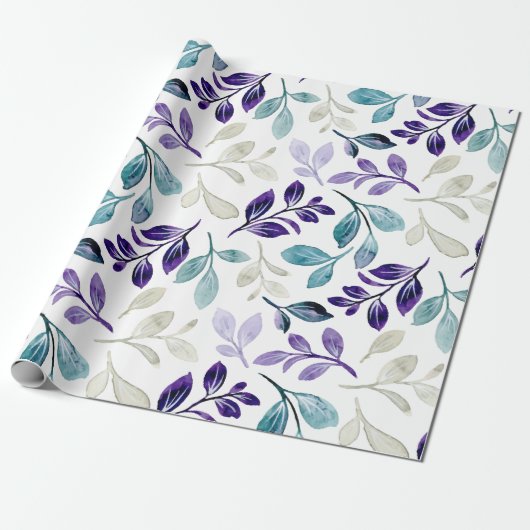  Harmonisches Wasserfarben-Blattdesign  Geschenkpapier (Ungerollt)