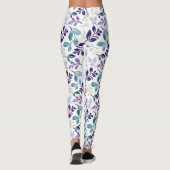 Harmonisches Wasserfarben-Blattdesign Leggings (Rückseite)