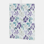  Harmonisches Wasserfarben-Blattdesign  Ornament Aus Glas (Vorderseite links)