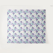 Harmonisches Wasserfarben-Blattdesign Wandteppich (Vorderseite (Horizontal))