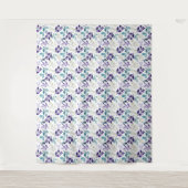 Harmonisches Wasserfarben-Blattdesign Wandteppich (Vorderseite)