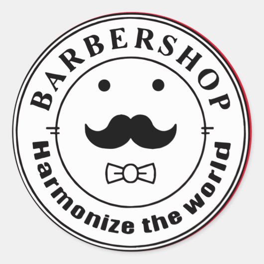 Harmonisieren Sie die Welt Runder Aufkleber (Vorderseite)