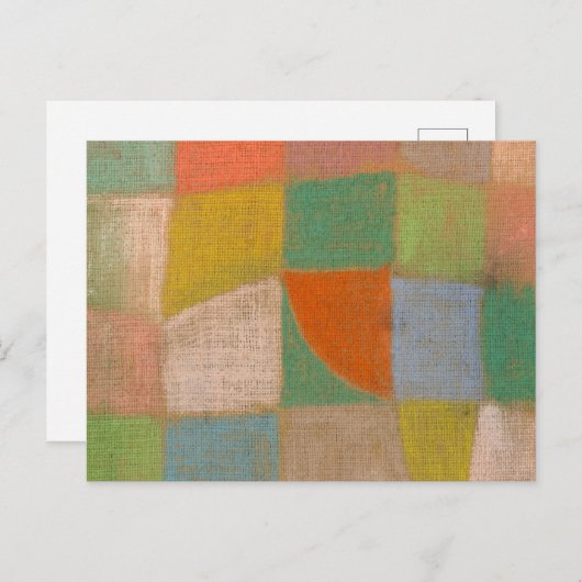 Harmonisierte Region, 1938 von Paul Klee Postkarte (Vorne/Hinten)