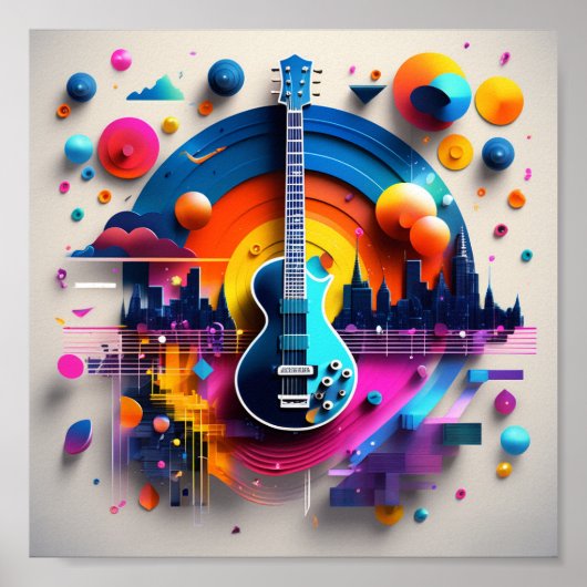 HarmoniSonic Fusion: Eine Visuelle Ode an die Beat Poster (Vorne)