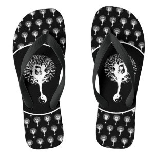 Harmony & Balance Yin Yang Tree of Life Badesandalen