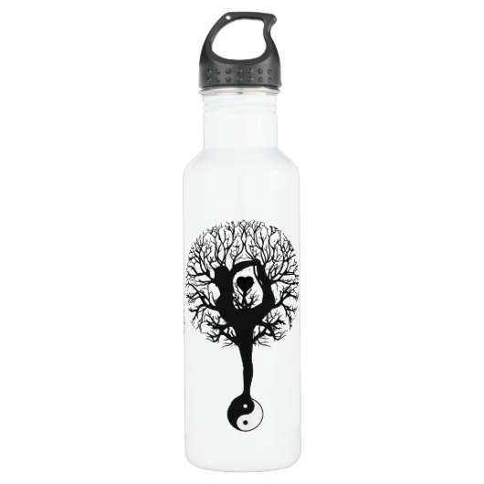 Harmony & Balance Yin Yang Tree of Life Edelstahlflasche (Vorderseite)