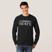 Harmony Beats – Musik Vibe Text Kunst T-Shirt (Vorne ganz)