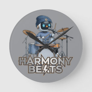 Harmony Beats – Zedoura Schlagzeuger Runde Wanduhr