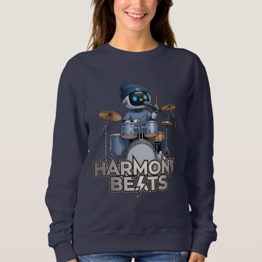 Harmony Beats – Zedoura Schlagzeuger Sweatshirt (Vorderseite)
