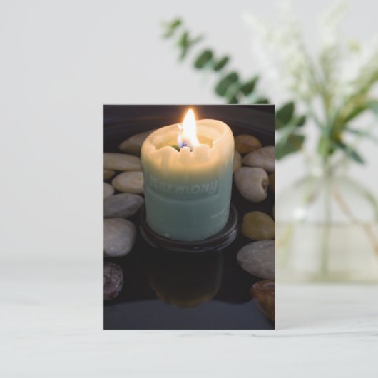 Harmony Candle Postkarte (Stehend Vorderseite)