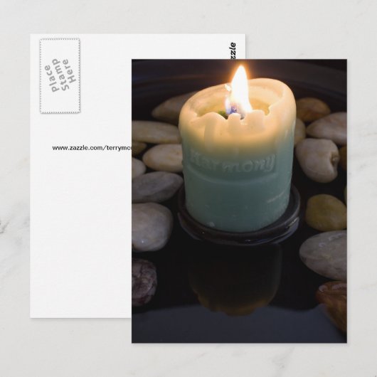 Harmony Candle Postkarte (Vorne/Hinten)