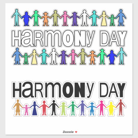 Harmony Day Australia Aufkleber (Blatt)