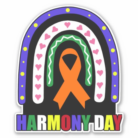 Harmony Day Australia Aufkleber (Vorderseite)