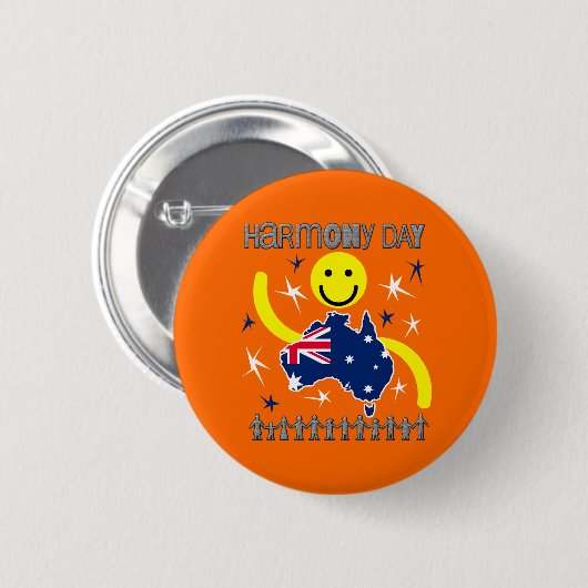Harmony Day Australia Button (Vorne & Hinten)