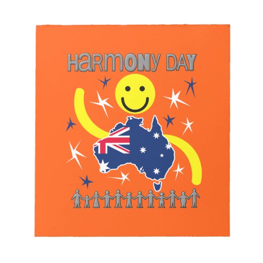 Harmony Day Australia Notizblock (Vorderseite)