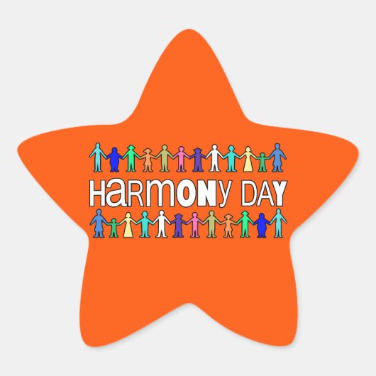 Harmony Day Australia  Stern-Aufkleber (Vorderseite)