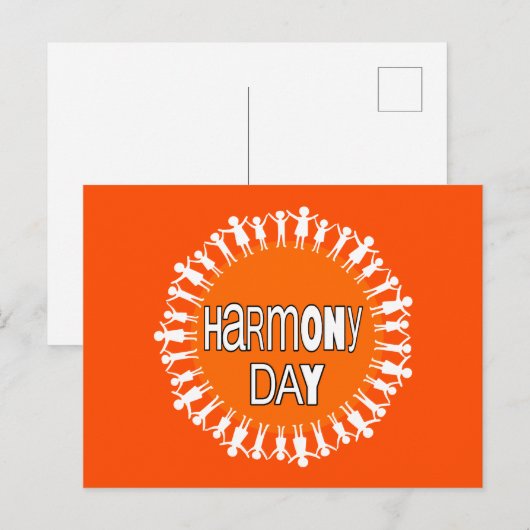 Harmony Day, Australien Postkarte (Vorne/Hinten)
