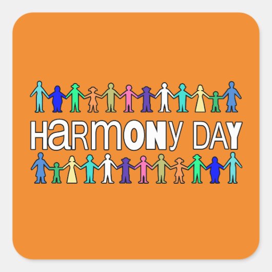Harmony Day Australien Quadratischer Aufkleber (Vorderseite)