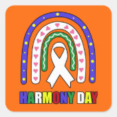 Harmony Day Australien Quadratischer Aufkleber (Vorderseite)