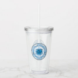 Harmony Dental 20. Jubiläums-Tumbler mit Strohhalm Acryltrinkbecher