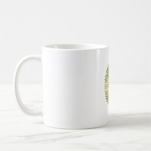 Harmony – Elegant Green & Gold Nature-Inspired Des Kaffeetasse (Links)