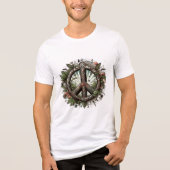 Harmony Enthüllt: Der ॐ Frieden Mandala Tri-Blend Shirt (Vorderseite)