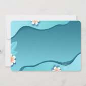 Harmony Floral Baby Dusche Einladung (Rückseite)