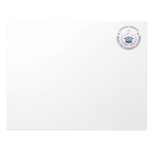 Harmony Heights Healthcare Solutions Company Logo Notizblock (Vorderseite)