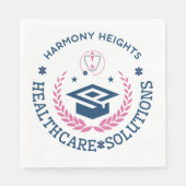 Harmony Heights Healthcare Solutions Company Logo Serviette (Vorderseite)