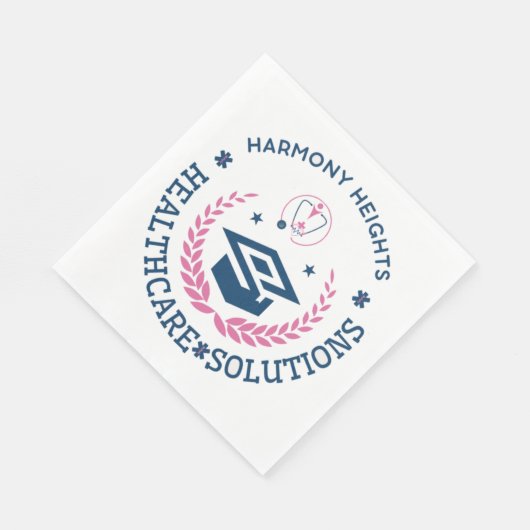 Harmony Heights Healthcare Solutions Company Logo Serviette (Ecke)
