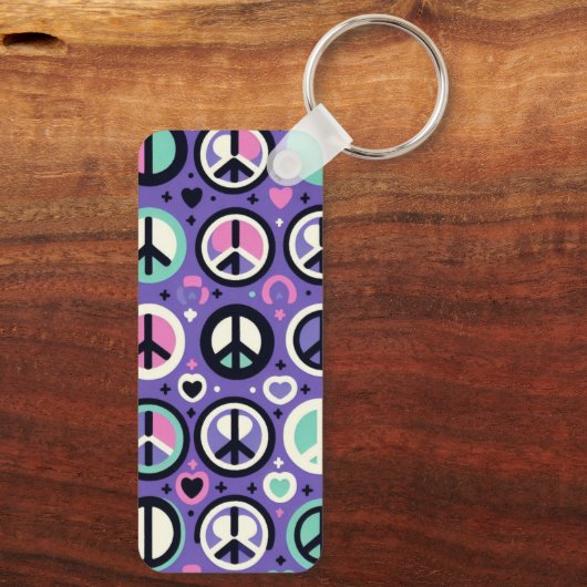 Harmony Hues A Peaceful Pattern / Tons de Harmonia Schlüsselanhänger (Rückseite)