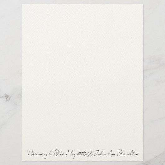 Harmony In Bloom Briefbogen (Rückseite)