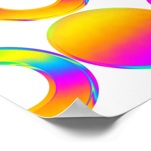 Harmony in Circles, Mesmerizing Discs Wall Art Poster (Ecke)