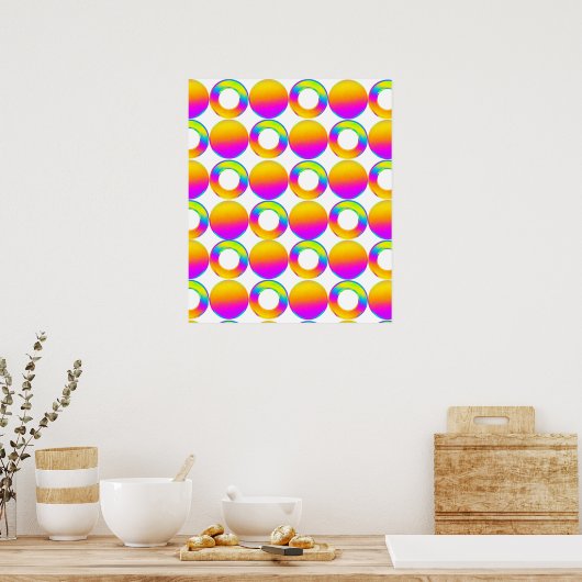 Harmony in Circles, Mesmerizing Discs Wall Art Poster (Küche)