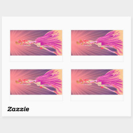 "Harmony in Stardust" Eine glamouröse Steampunkkön Rechteckiger Aufkleber