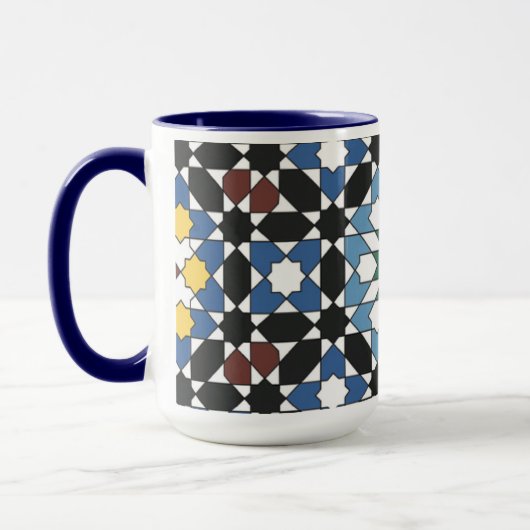 Harmony in Tiles – Moroccan Geometric Mug Tasse (Links)