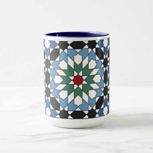 Harmony in Tiles – Moroccan Geometric Mug Tasse (Zentrum)