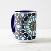Harmony in Tiles – Moroccan Geometric Mug Tasse (Vorderseite Links)