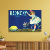 Harmony Lemon LabelSan Dimas, CA Leinwanddruck (Insitu (Wohnzimmer))