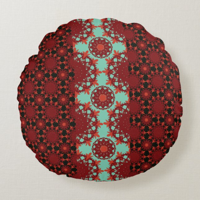 Harmony Line Pattern Decorative Throw Pillow – Bal Rundes Kissen (Vorderseite)